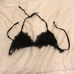 Black lace bralette